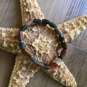 Multicolor Quartz Stone Stretchy Bracelet